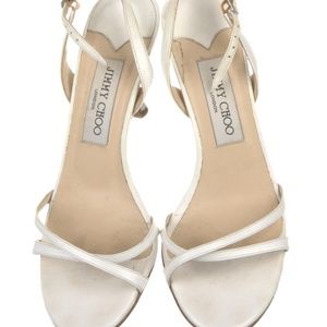 Jimmy Choo Leather Slingback Heels Sandals